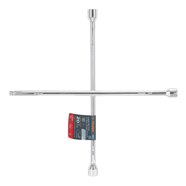 Llave de Cruz Largo 50 Cm (20″) Bocas 3/4, 13/16, 7/8 Yenc 1/2