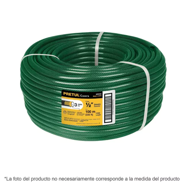 Manguera 1″ Reforzada 3 Capas 50 Mts