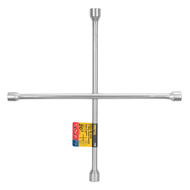 Llave Cruz de 51 Cm (20″) 4 Tubos 17 Mm, 3/4, 13/16 Y 7/8