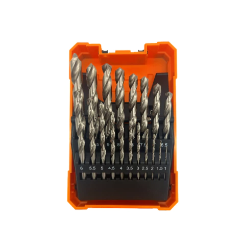 Juego de Brocas Cilindricas de Acero Rapido 19pcs
