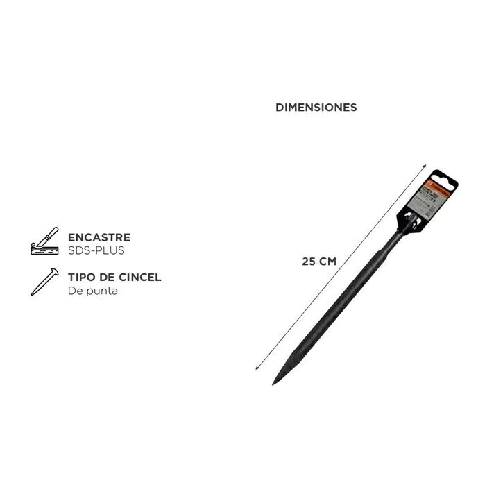 (100) Punta SDS Plus  14 MM / 250MM
