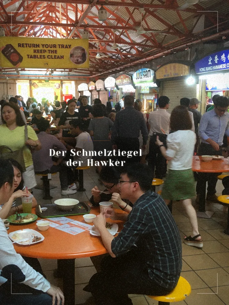Tourposter: Der Schmelztiegel der Hawker: Die Evolution von Singapurs Street Food