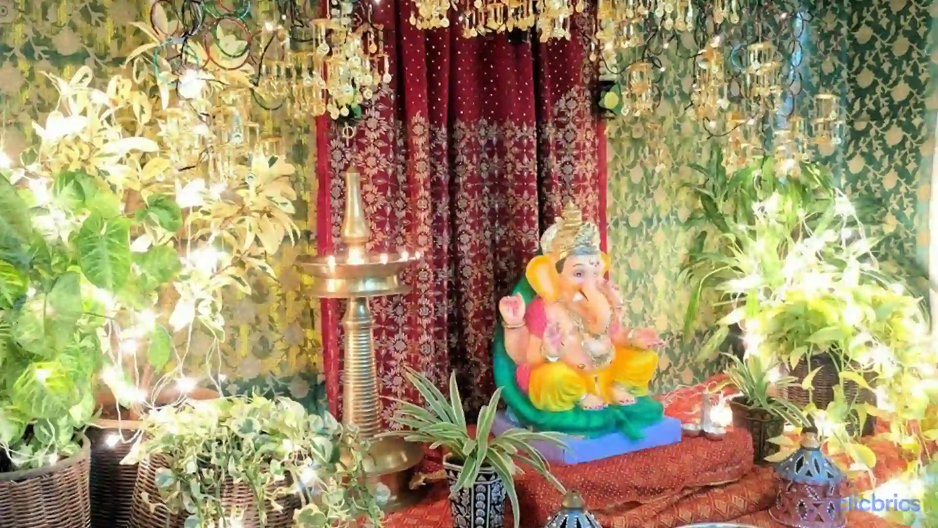 ganpati decoration ideas for home peacock