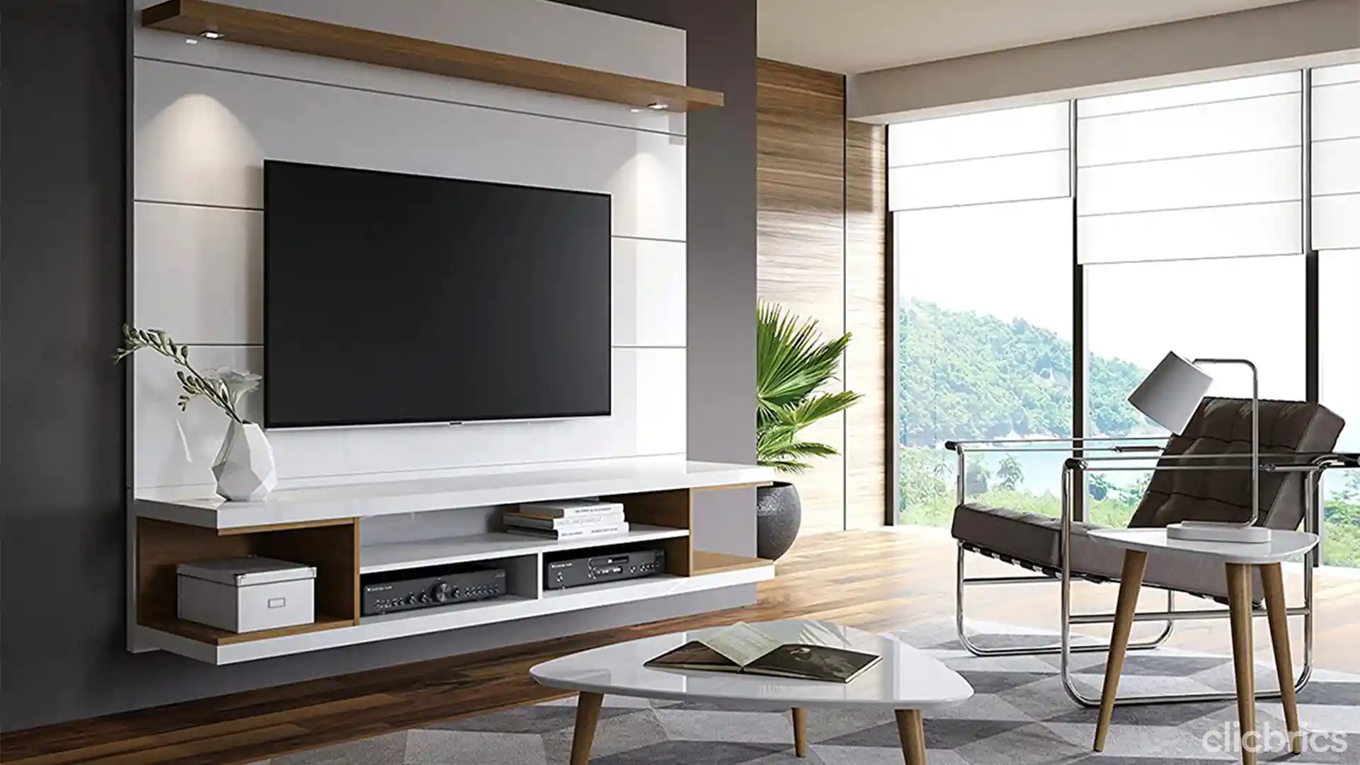 Tv wall unit with dressing table | Tv wall unit, Modern tv wall units, Lcd  wall design
