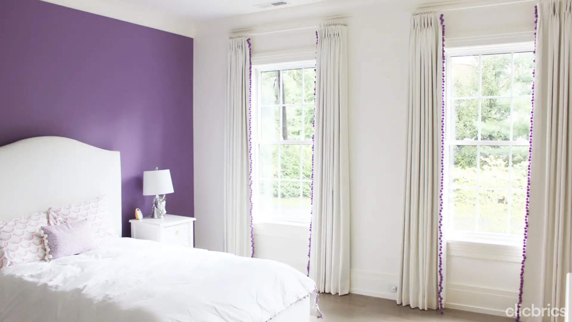 modern purple bedroom colors