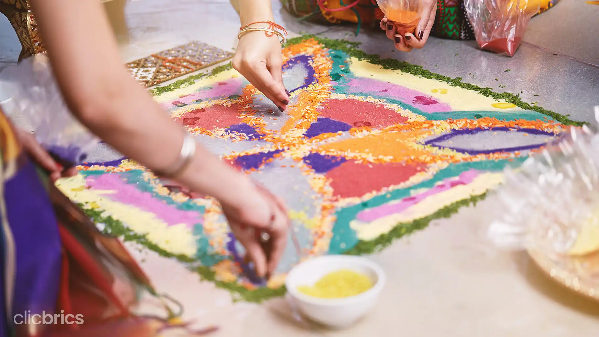 Holi theme decoration at home