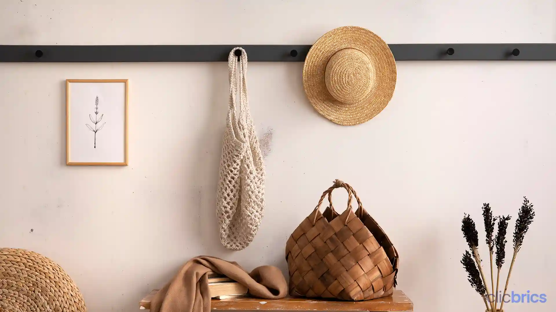 Colour : Light Brown Modern Design Tree Shape Wall Mounted Hat Rack With 4  Hooks For Coats Hats Scarves Bags at Best Price in New Delhi