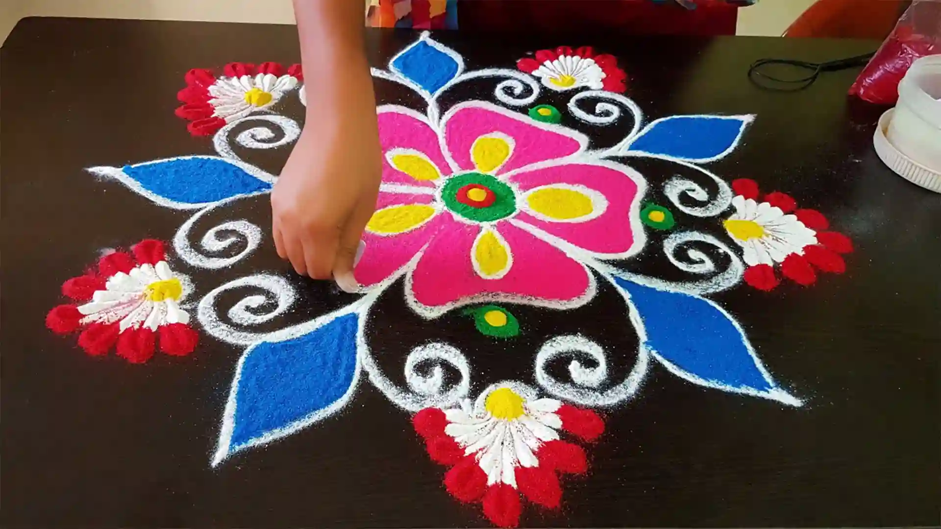 easy rangoli designs with 3 dots * how to draw beautiful kolam * simple  muggulu - YouTube | Easy rangoli designs, Rangoli designs, Simple rangoli