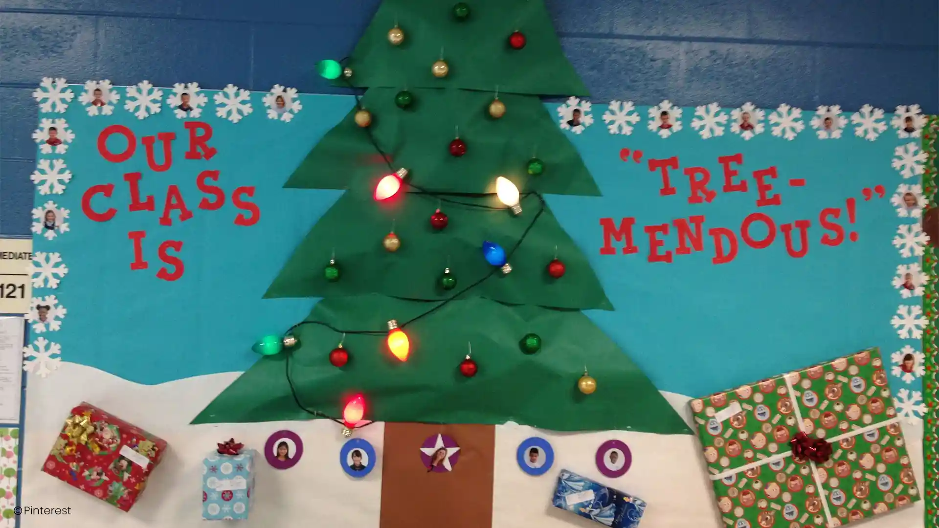 Christmas tree decoration for classroom