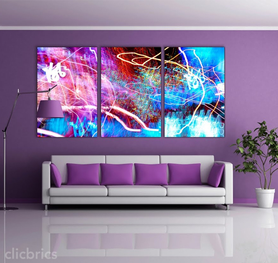 bright purple painting ideas for living room