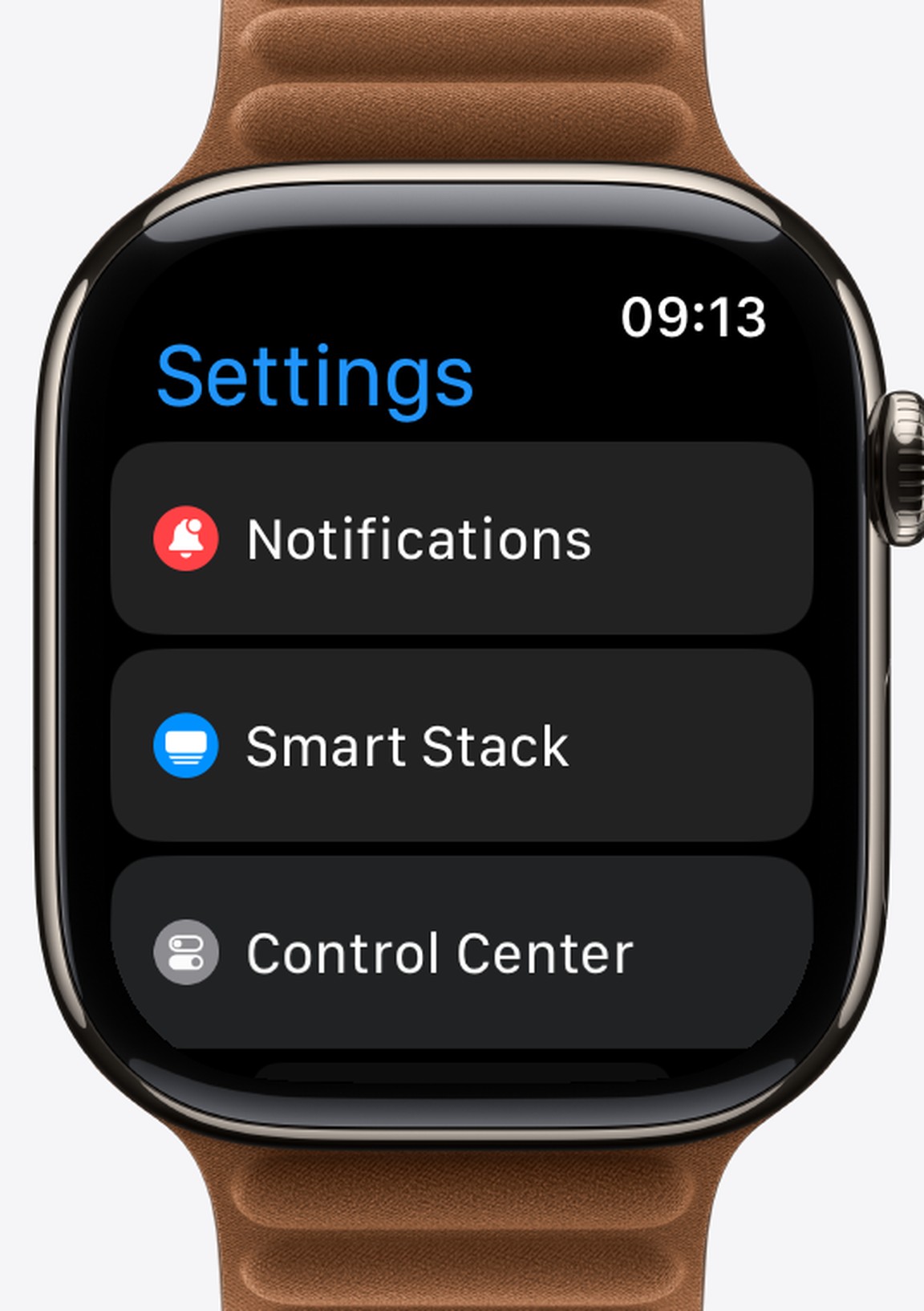 The Settings app on Apple Watch, where General > Screenshots holds the Enable Screenshots switch