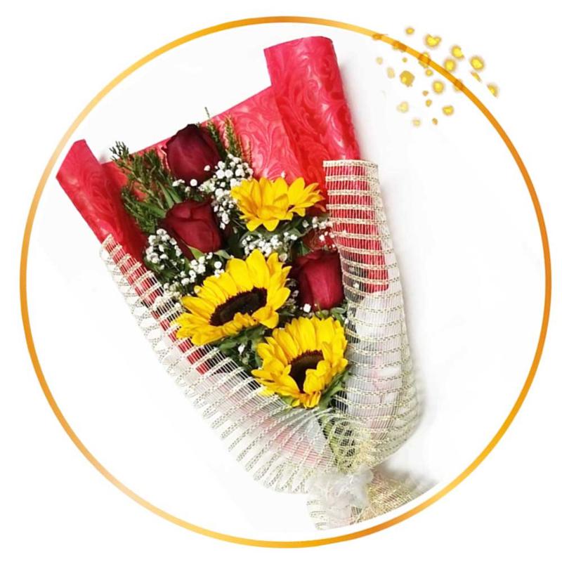 Bouquet Rosas y Girasoles Duo 6