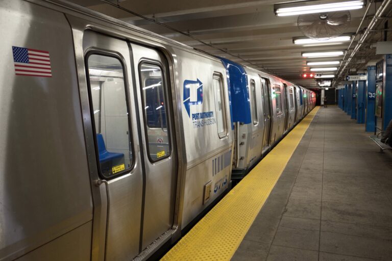 PATH train in station