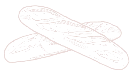 Dessin de deux baguettes de pain