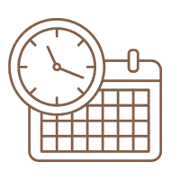 pictogramme représentant un calendrier et des horaires