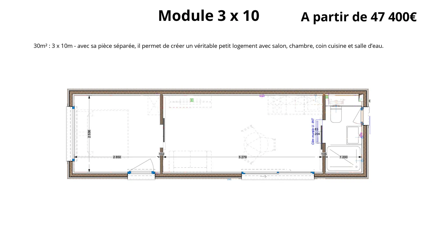Plan module 3x10