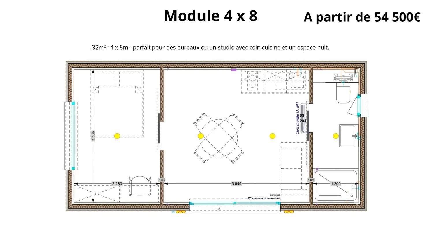 Plan module 4x8