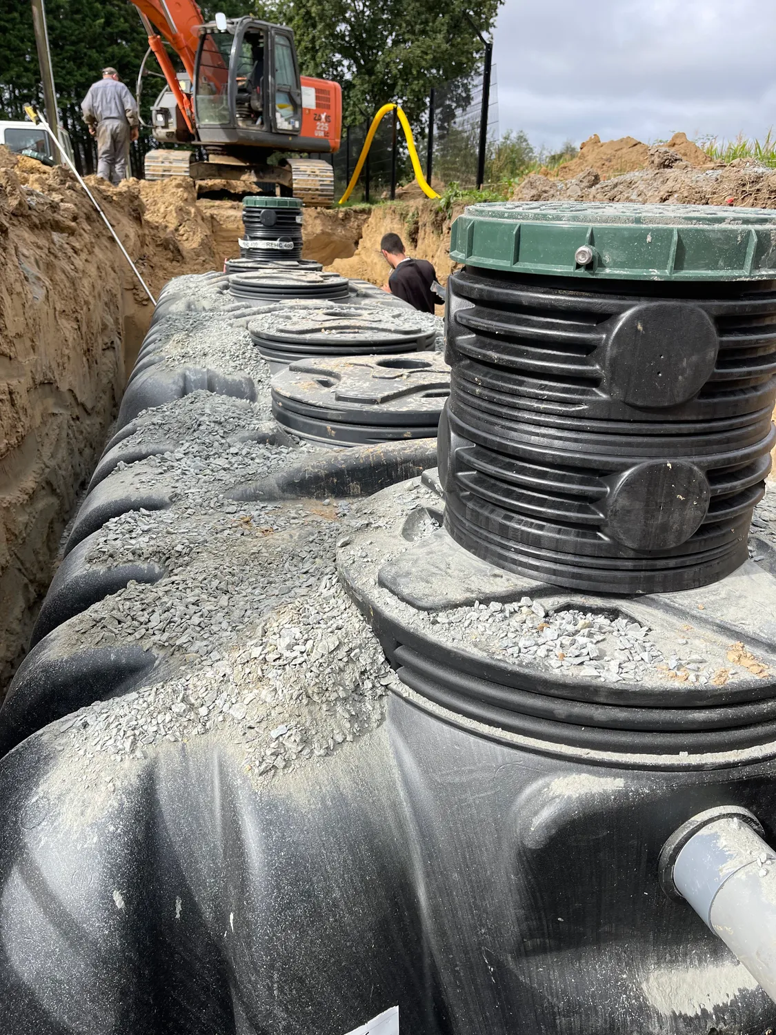 Chantier d'assainissement SARL Asline en Ille-et-Vilaine
