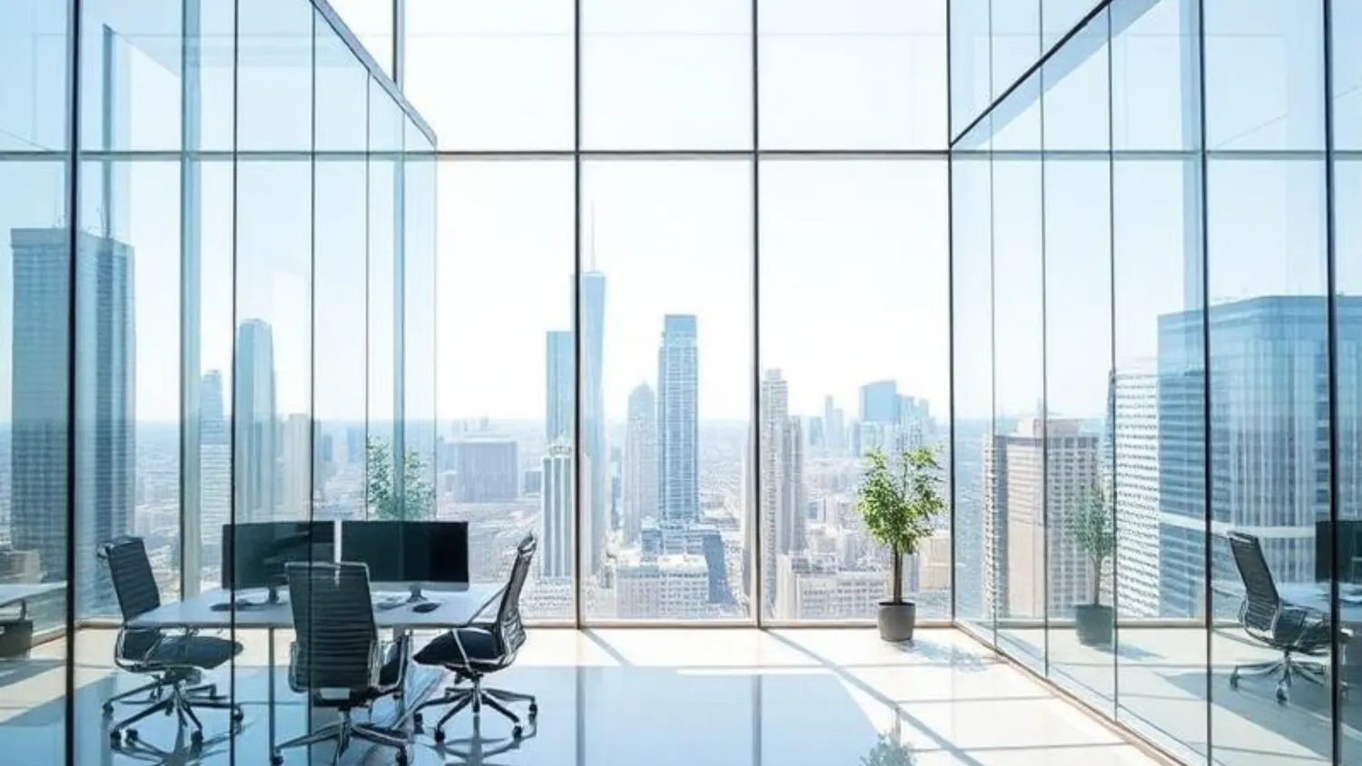 Nettoyage de vitres de bureaux