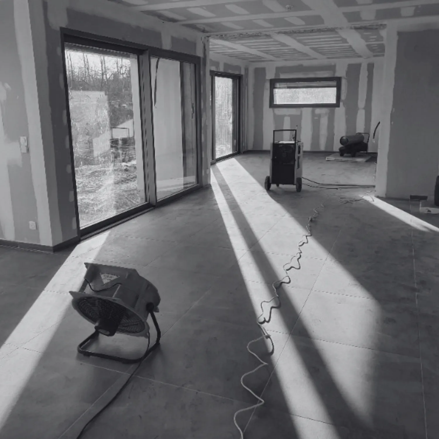 Réalisation de chape et préparation des sols