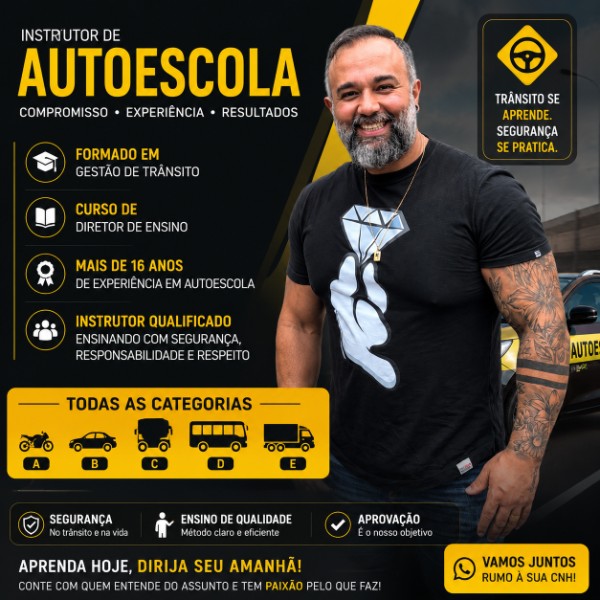 Ethiene Junio Alves de Castro , instrutor de direção em Belo Horizonte, MG