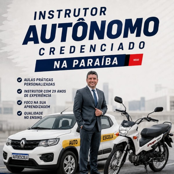 Marcelino ribeiro Maia , instrutor de direção em João Pessoa, PB