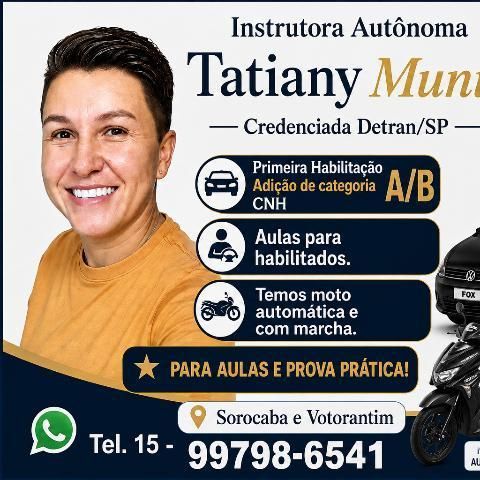 Tatiany Muniz, instrutor de direção em Votorantim, SP