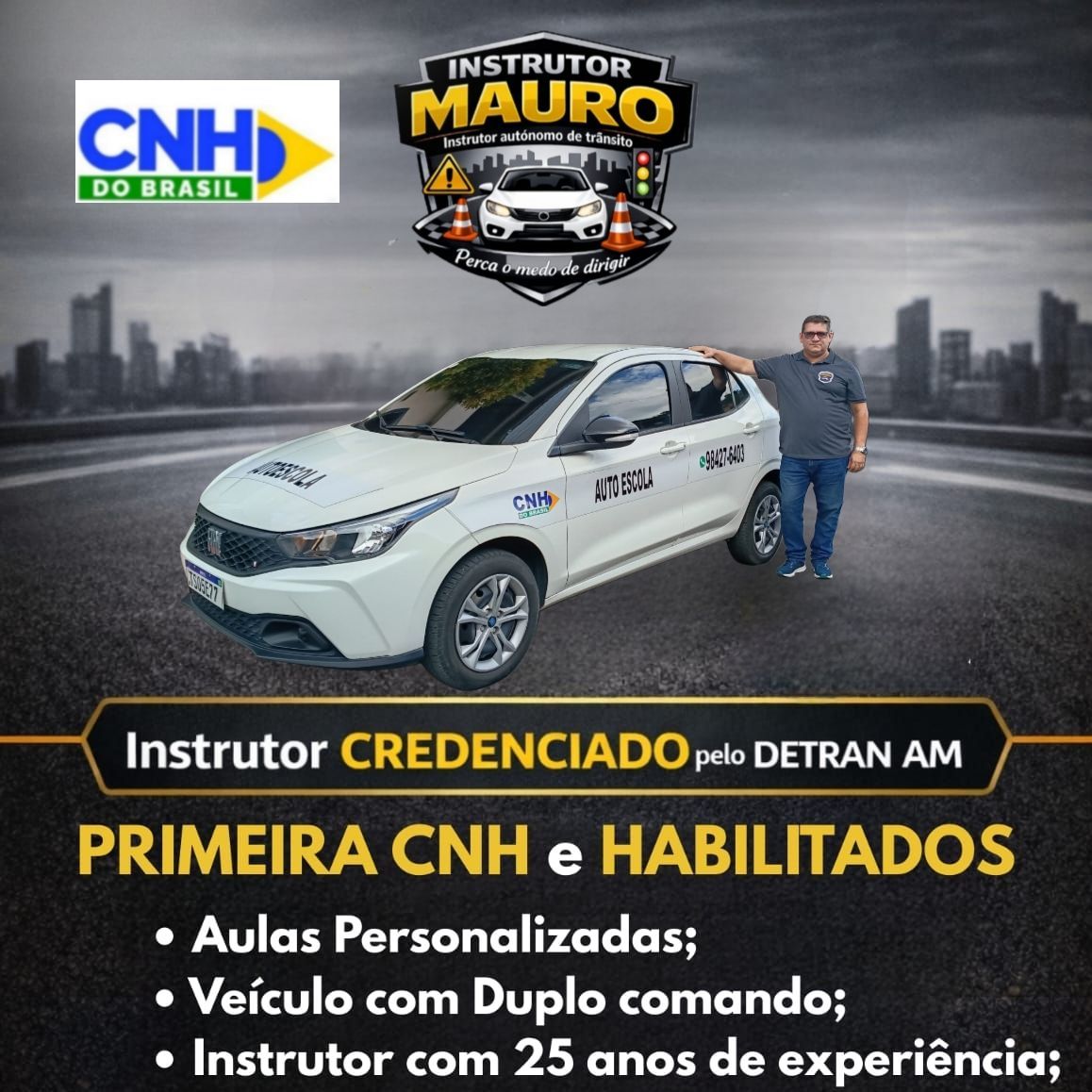 Mauro Alexandre Ayres Pereira , instrutor de direção em Manaus, AM