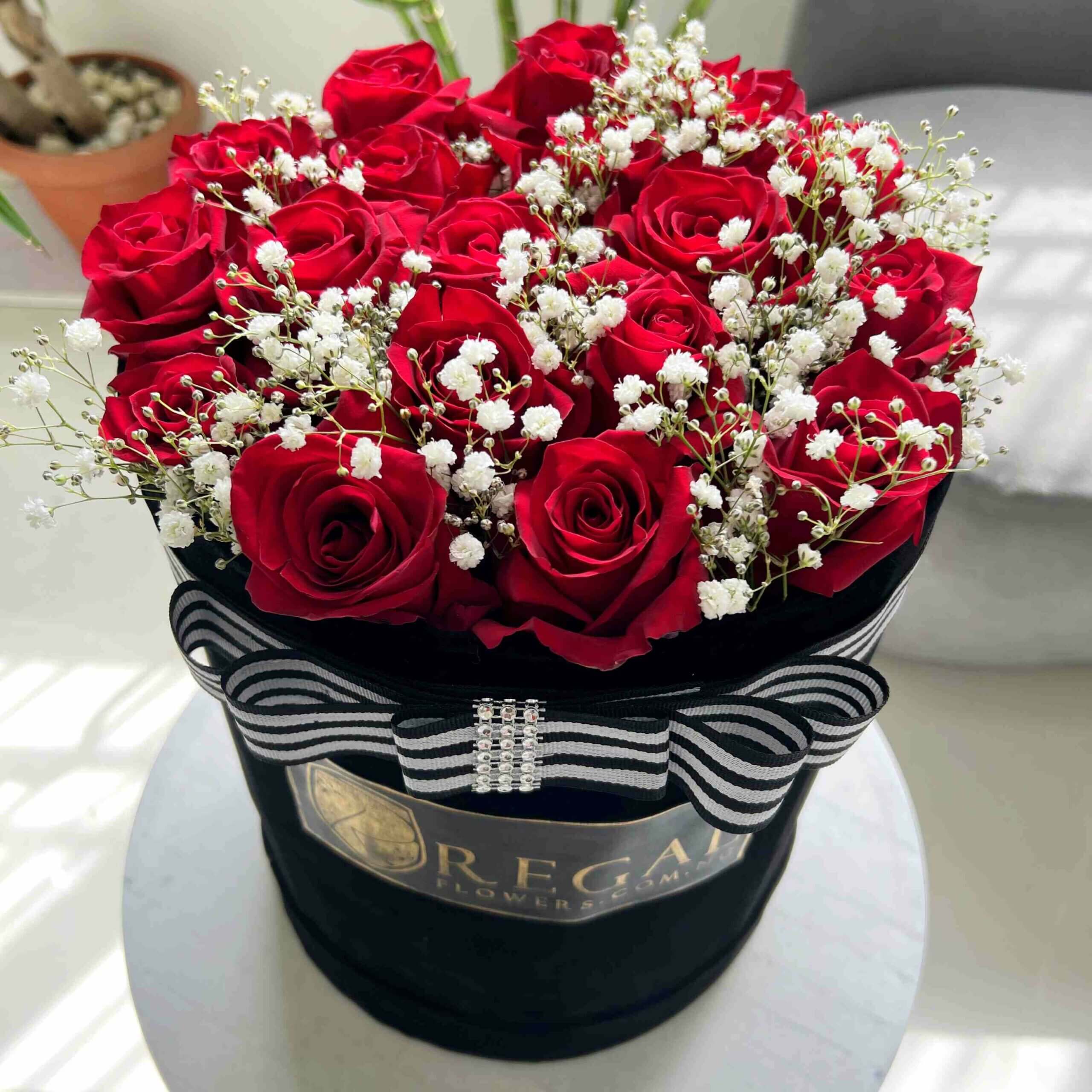 CLASSIC ROSES ARE RED BOX ARRANGEMENT - Red Roses And Million