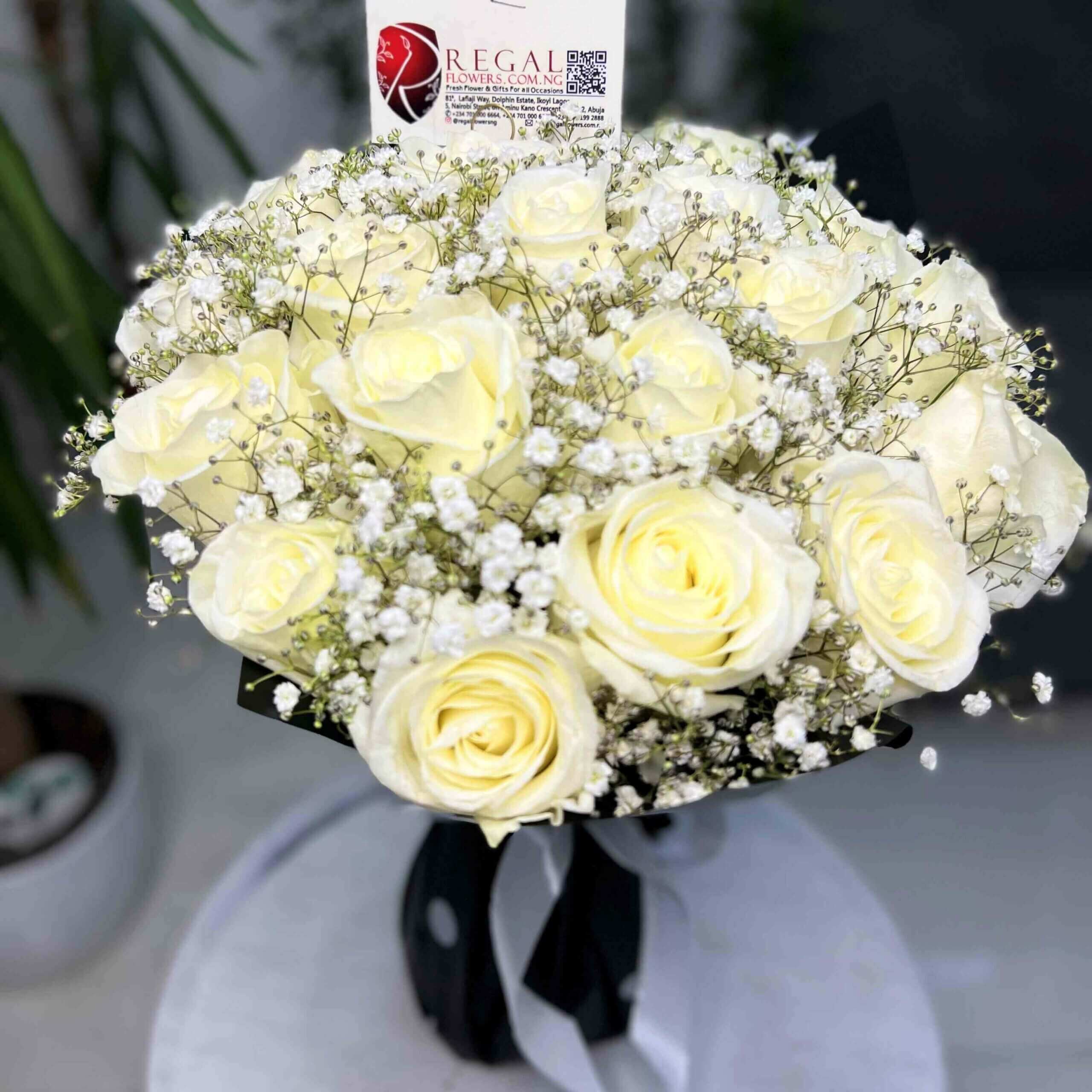 Regal White Roses&amp;Million stars_11zon