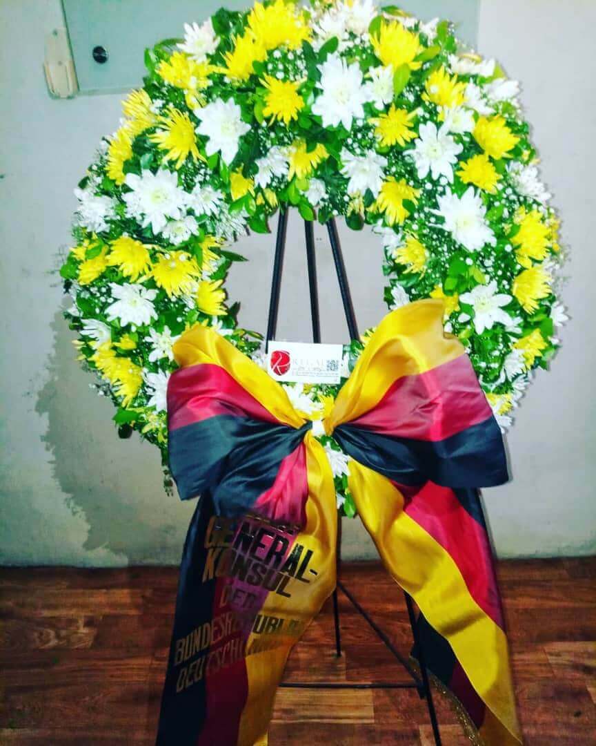 Always in our hearts.(wreath arrangement)