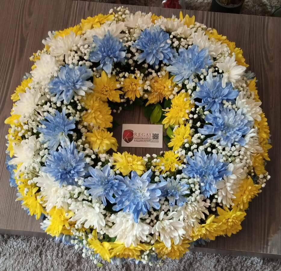 Always in our hearts.(wreath arrangement)