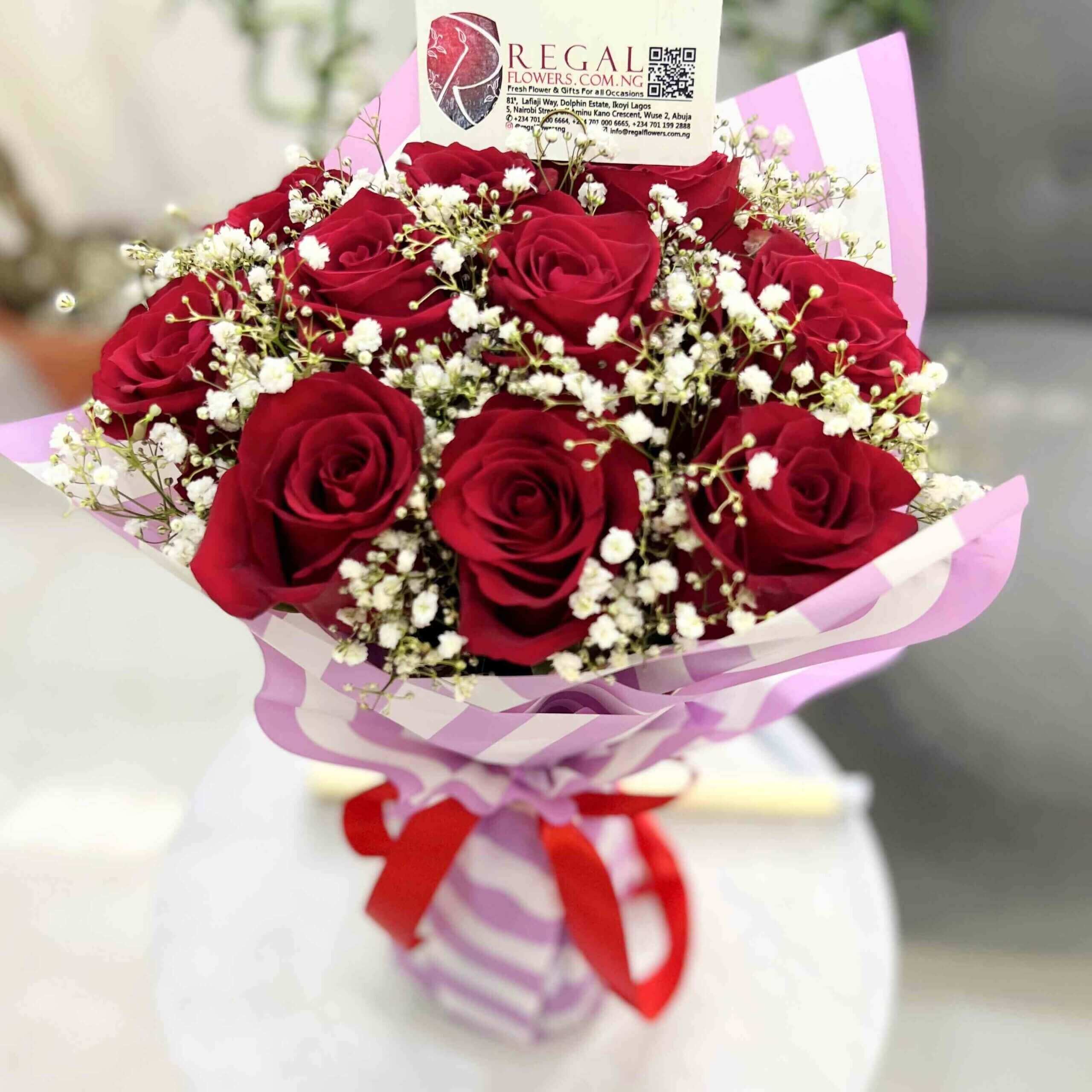 CLASSIC ROSES ARE RED BOX ARRANGEMENT - Red Roses And Million Stars