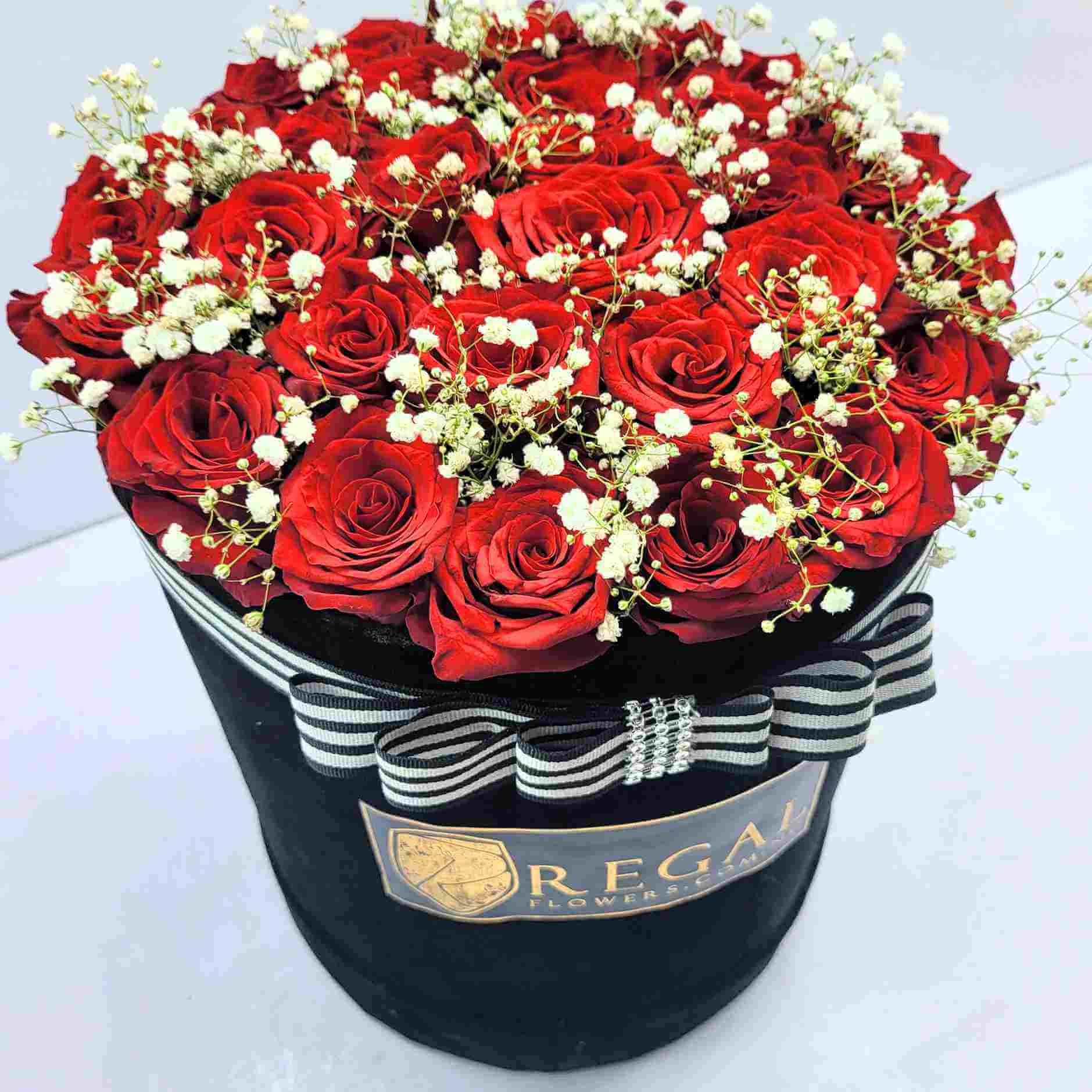 Regal Classic Roses are Red Red Roses with Babys Breath 5_30_11zon