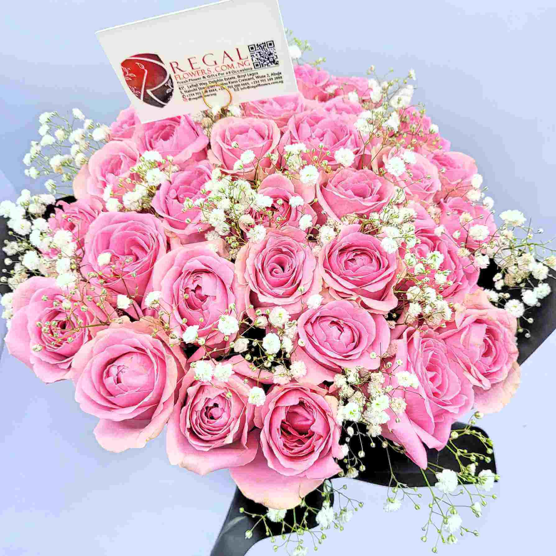 Regal Simply Sweet Pink Roses with Million Stars 1_35_11zon