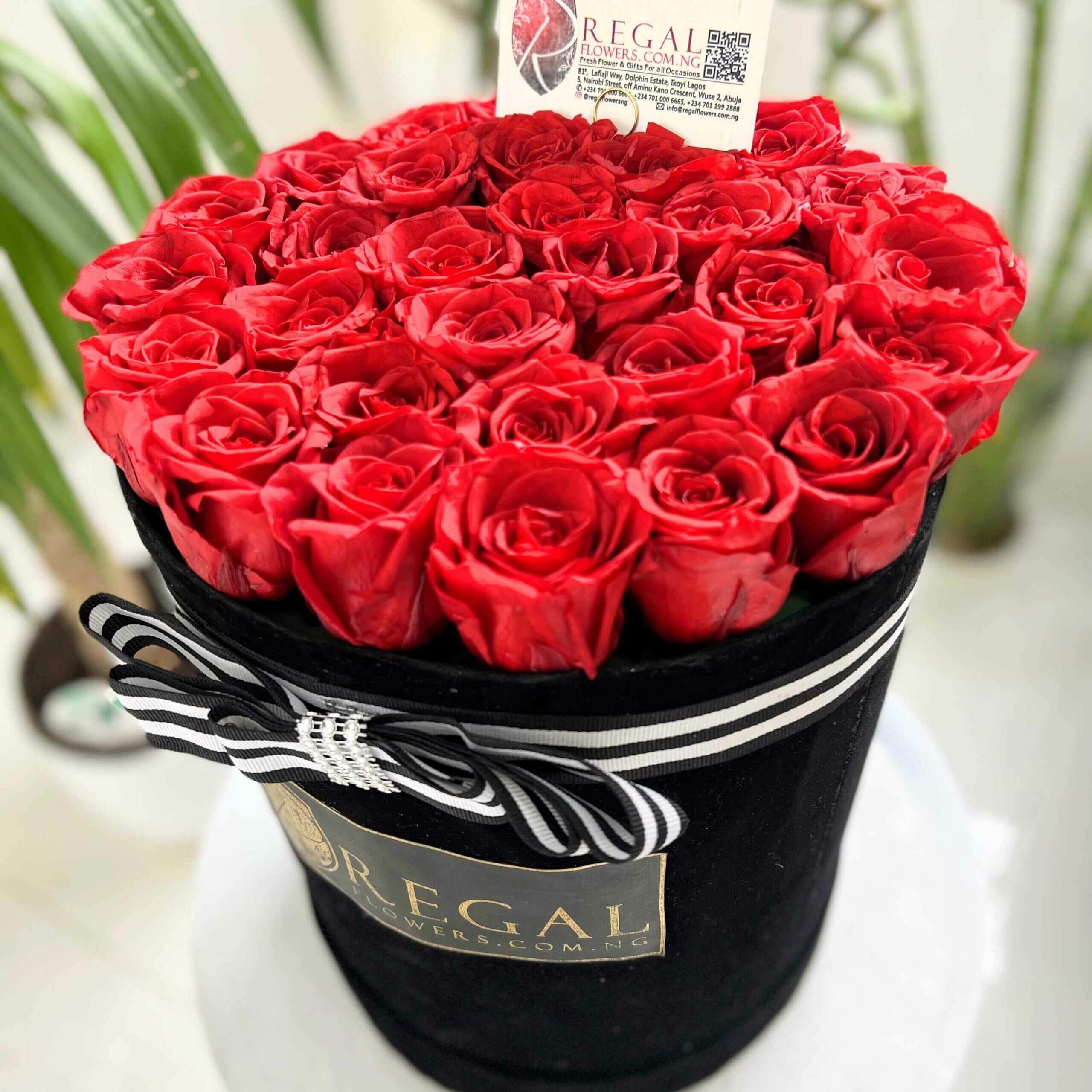 FOREVER RED ROSES - Box Of Luxury Forever Red Roses