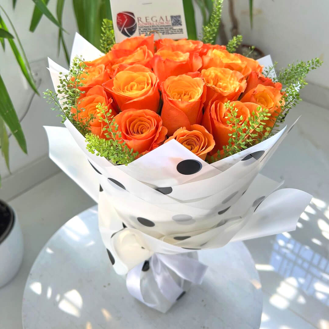 Orange Roses Bouquet 1