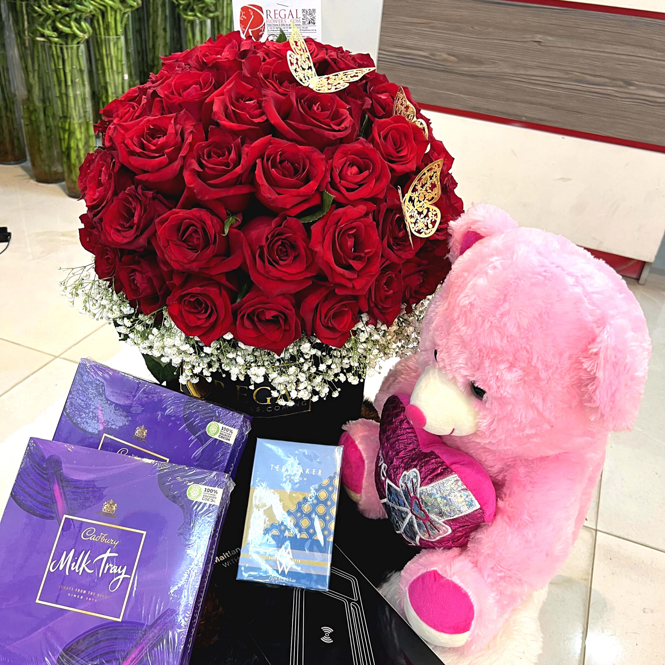 Red Roses, Chocolates, Teddy and Perfume 3