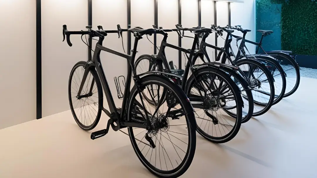 Inside bike parking render