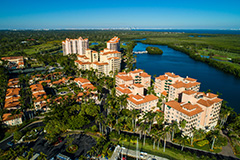 Aerial photo of apartments in Deering Bay