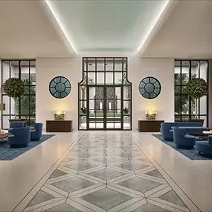 Main Lobby at Regency Parc in Coral Gables