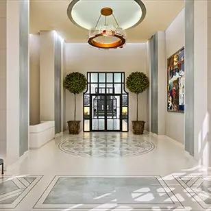 Security Lobby at Regency Parc in Coral Gables