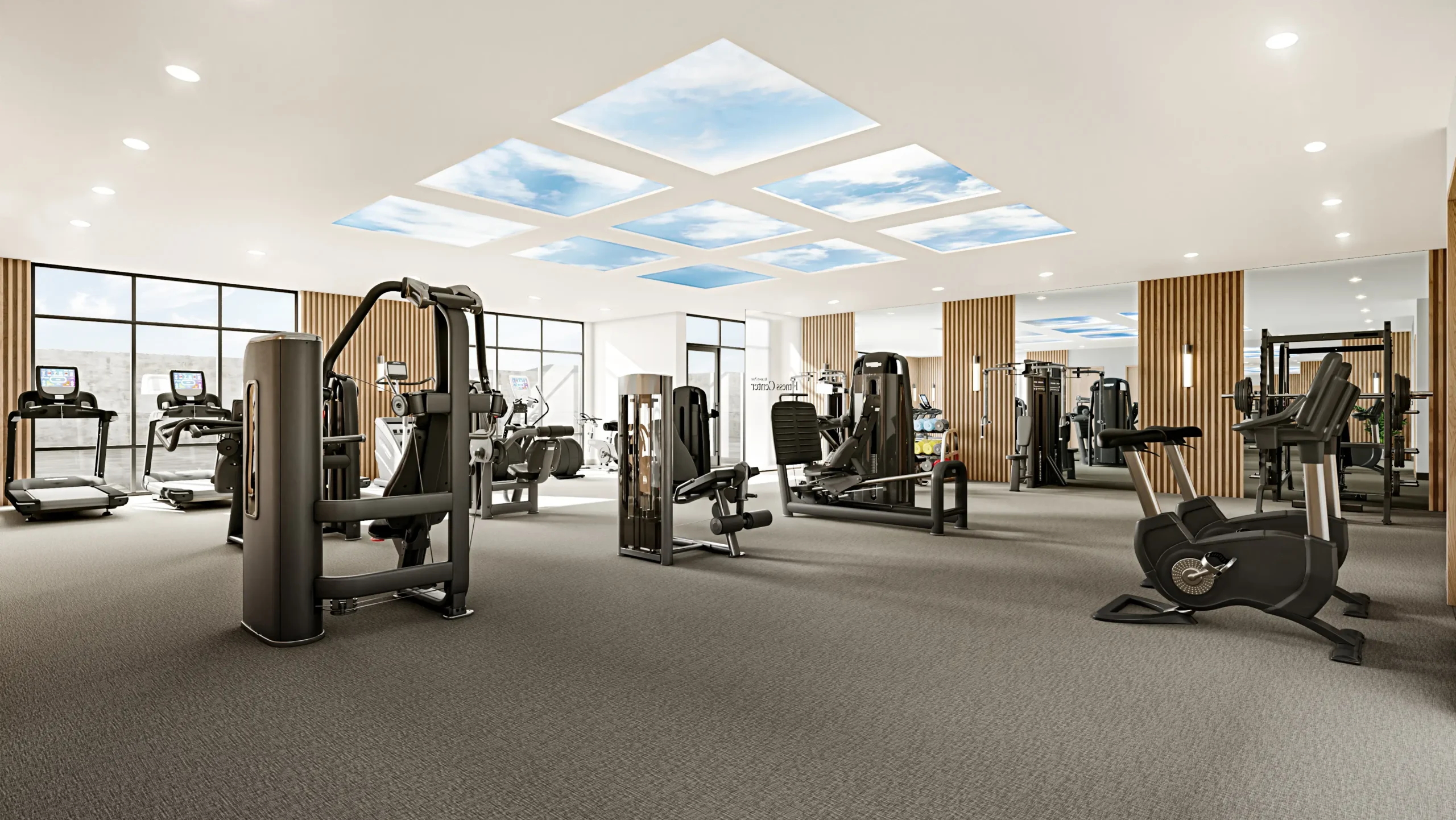 Fully-equipped fitness center at Regency Parc