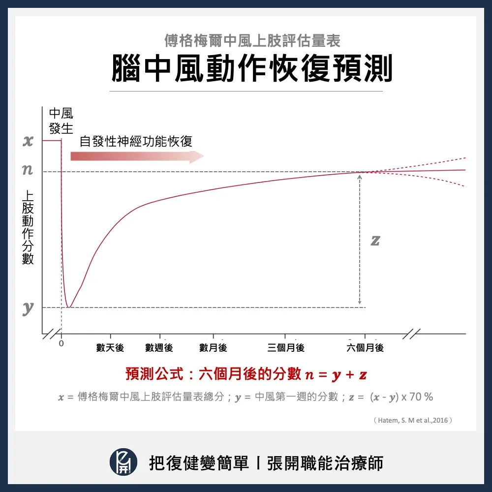 腦中風動作恢復預測公式