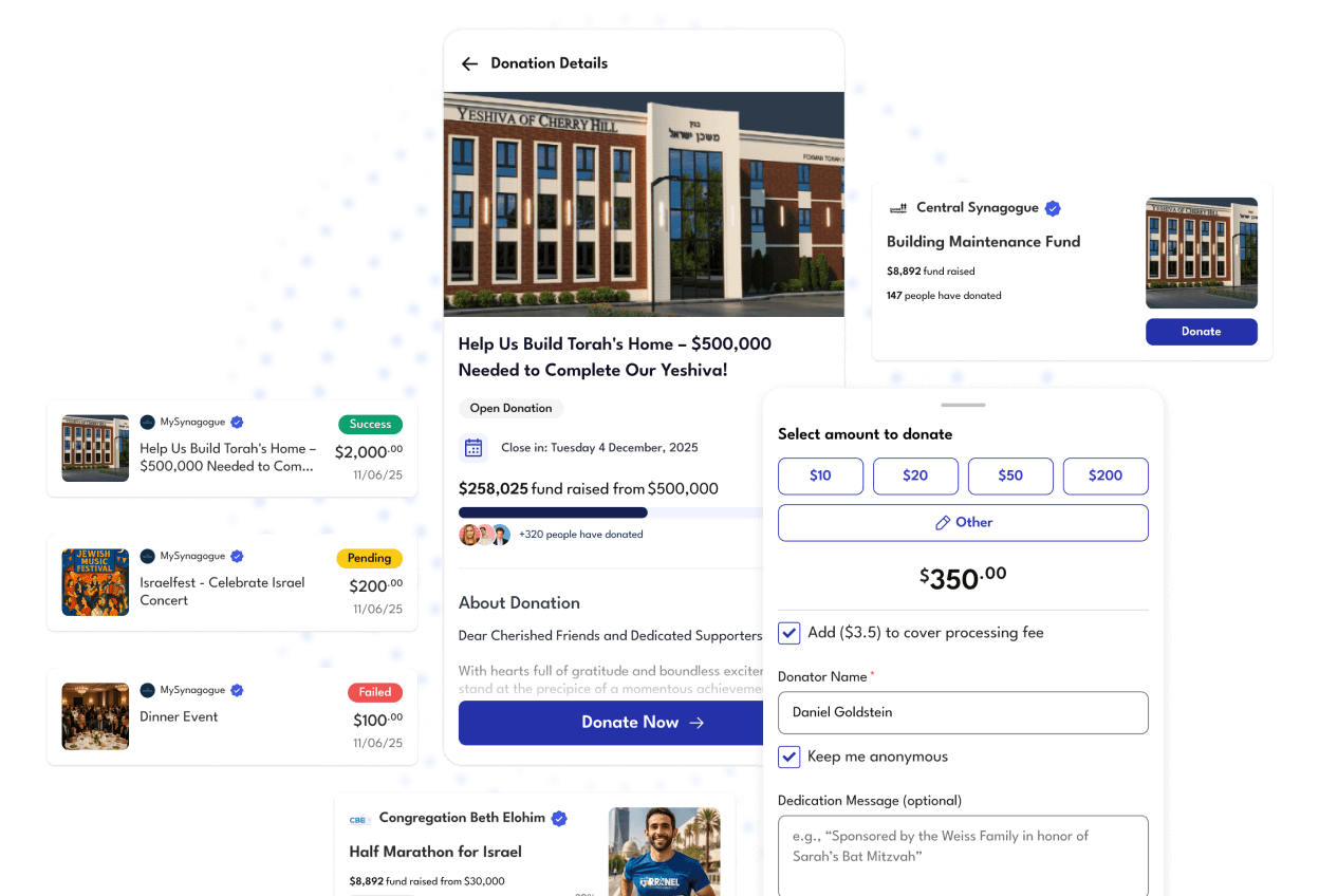 image supporting donation feature