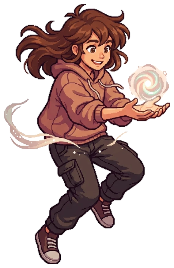 Cozy attic studio crafting pixel art games Merge Magic