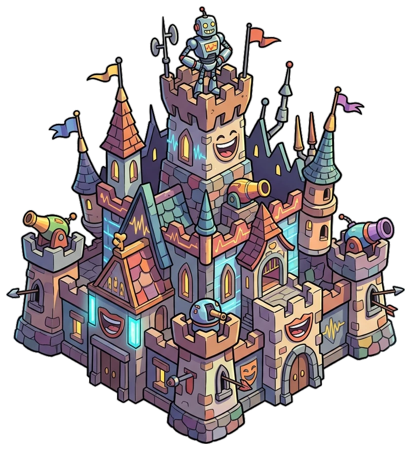Whimsical comedy academy for non-human stand-up performers Tower Defense