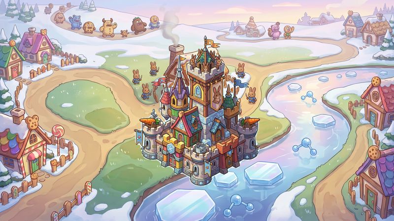 Colorful village defending against hungry parading cookie monsters Tower Defense