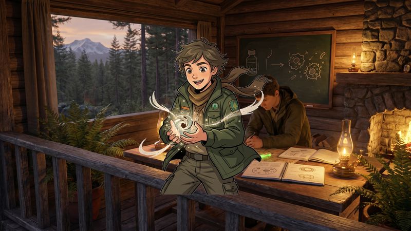 Remote forest cabin survival and wilderness exploration Merge Magic