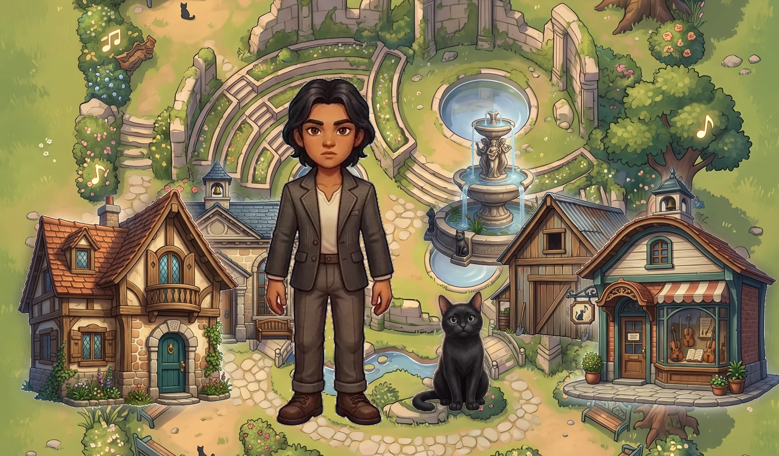 Restored opera-house village with secret musical gardens Dream Village